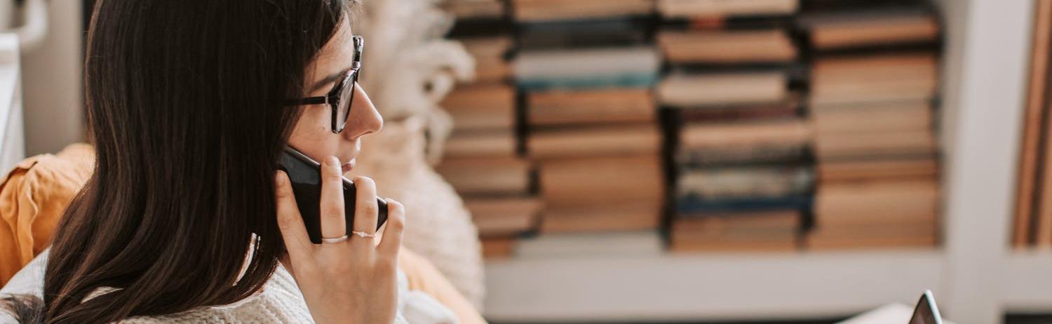 Girl talking on her cell phone.