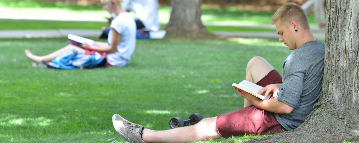 student studying