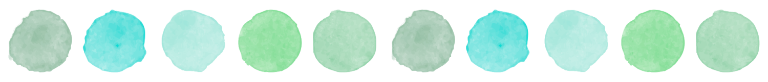 Graphic with blue and green bubbles