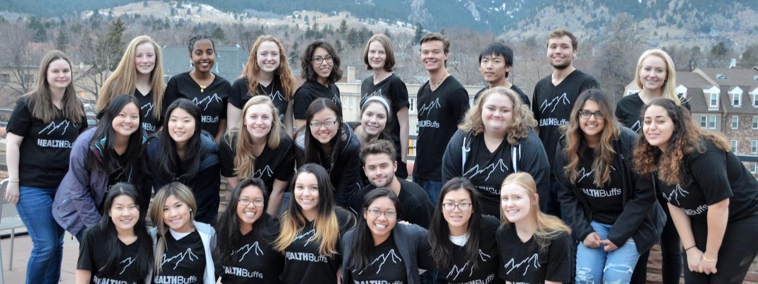 a group of students volunteering for HealthBuffs