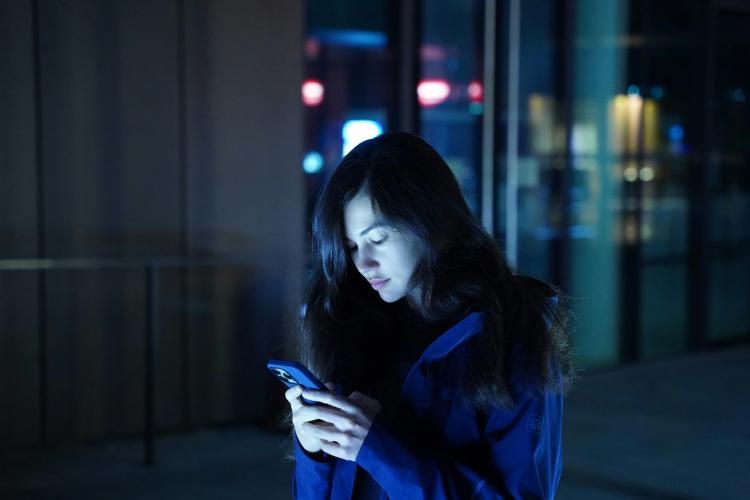 woman on cell phone