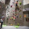 Students rock climbing
