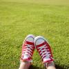 Feet in grass