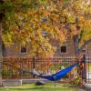 Student in hammock