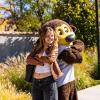Chip posing with student