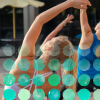 Photo of an outdoor yoga class.