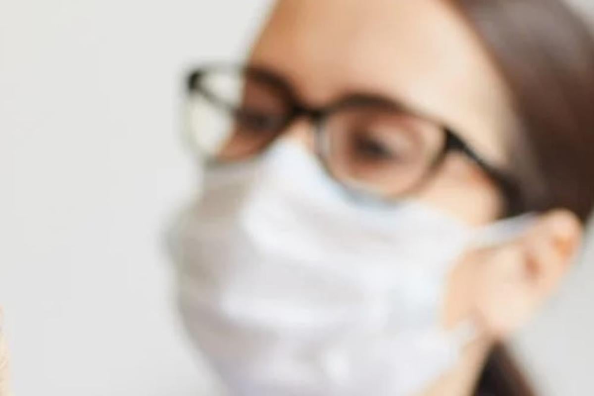 person wearing mask