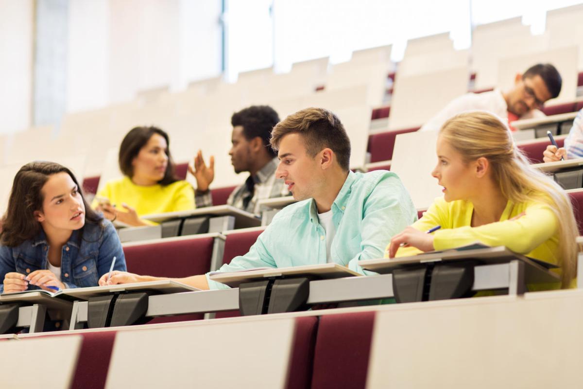 Photo of students attending a training presentation.