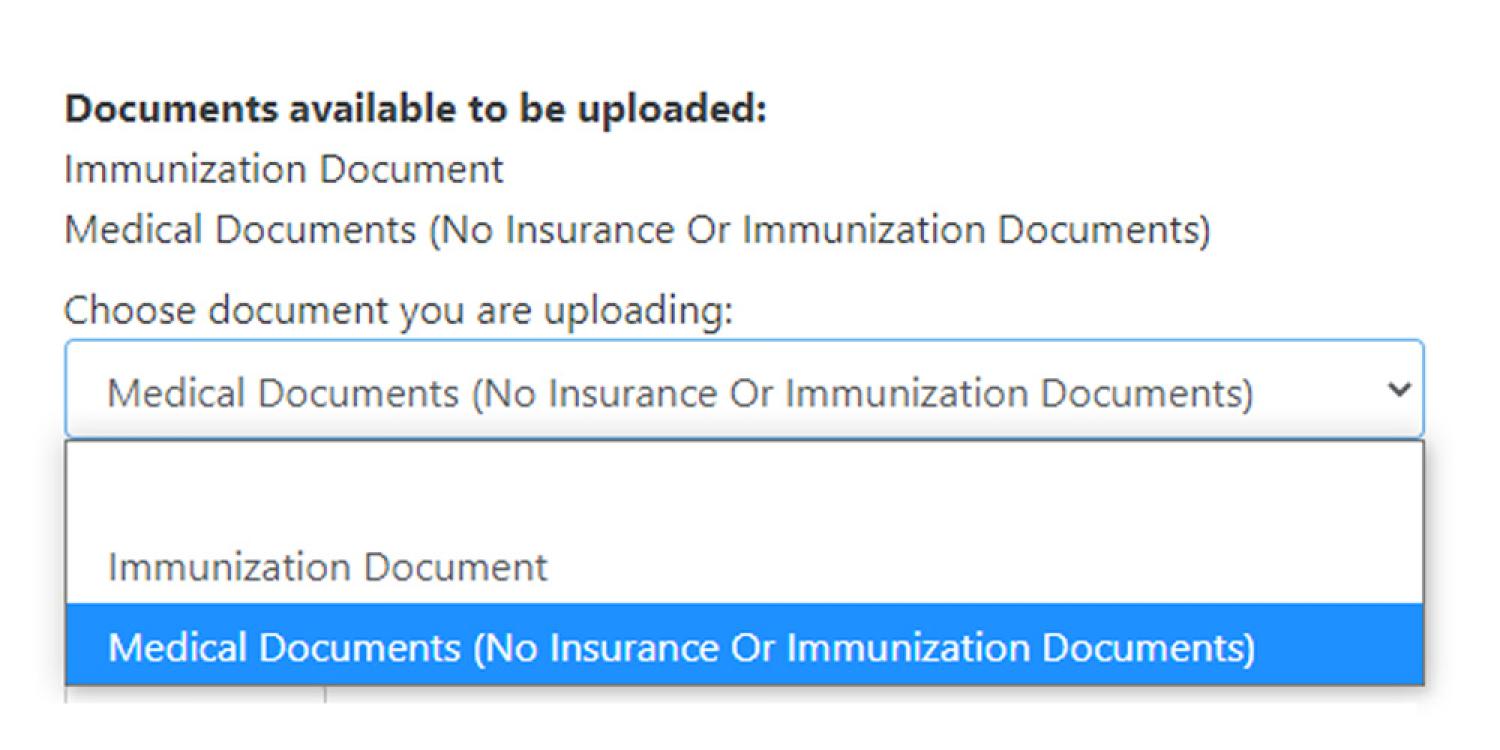 a drop down menu with the appropriate option highlighted