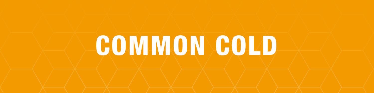 Text saying Common Cold laid over a textured background