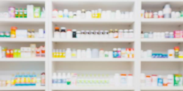 Pharmacy shelves