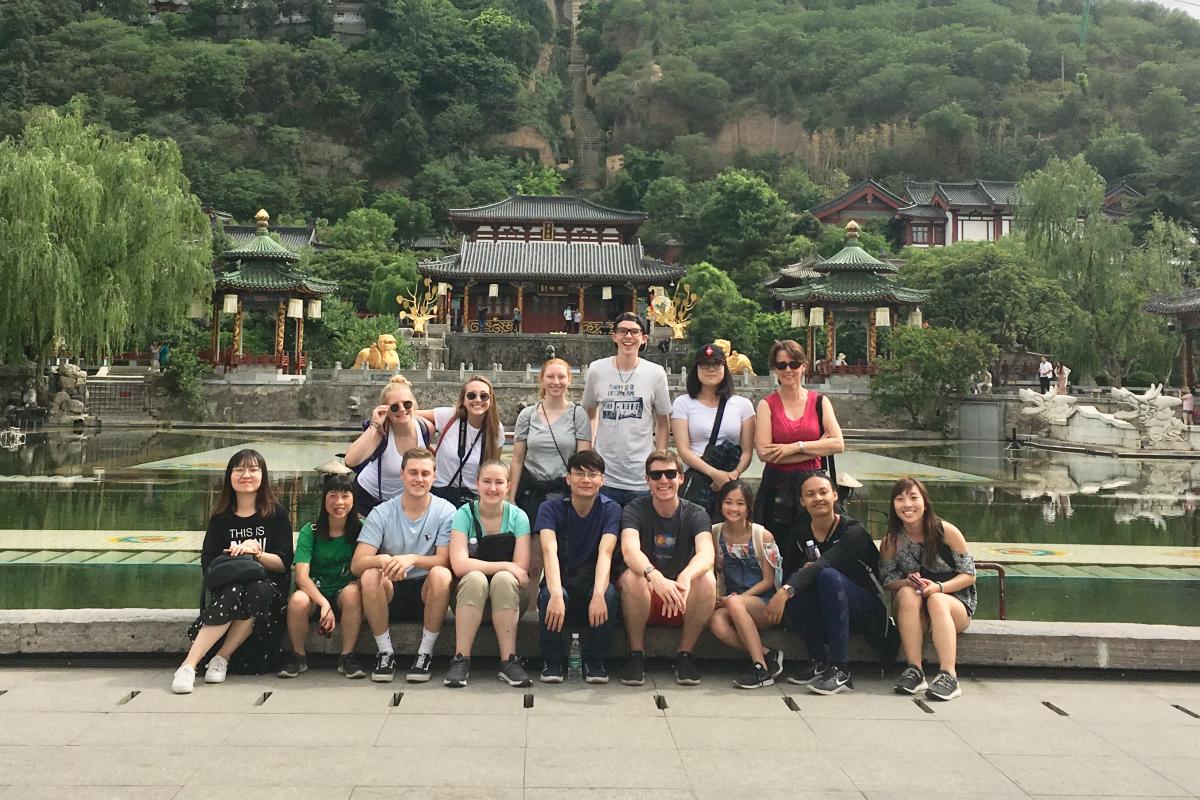 Global Seminar. Xi’an, China: Self-Awareness and Images of the Other.” This is at Huaquing Palace and Hot Springs in the Qinling Mountains near Xi’an, Shaanxi Province