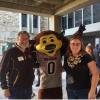 Lucky Vidmar and his wife Aubrey Ardema with Chip the Buffalo