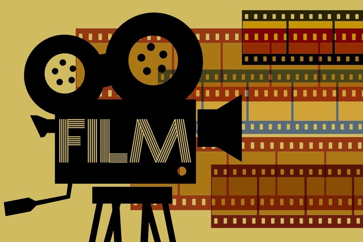 Artwork of a film projector