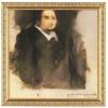 An AI-generated portrait of a man, a work titled "Edmond de Belamy"