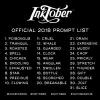 The official 2018 Inktober prompt list