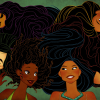 An image featuring the women of color protagonists in Disney movies