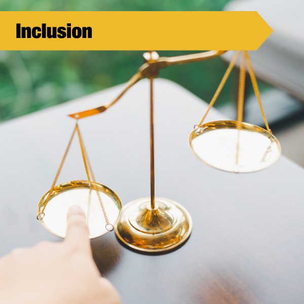 inclusion tile with a scale sitting on a table
