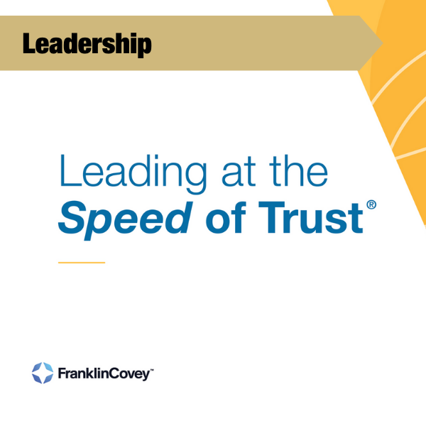 leadership tile with speed of trust title listed