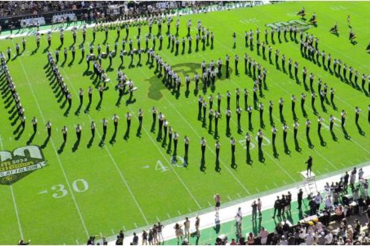 CU Marching Band on Folsom Field
