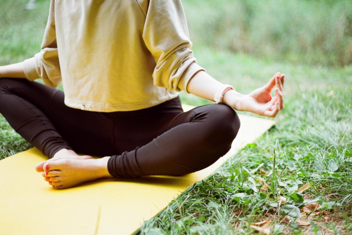 Person doing yoga