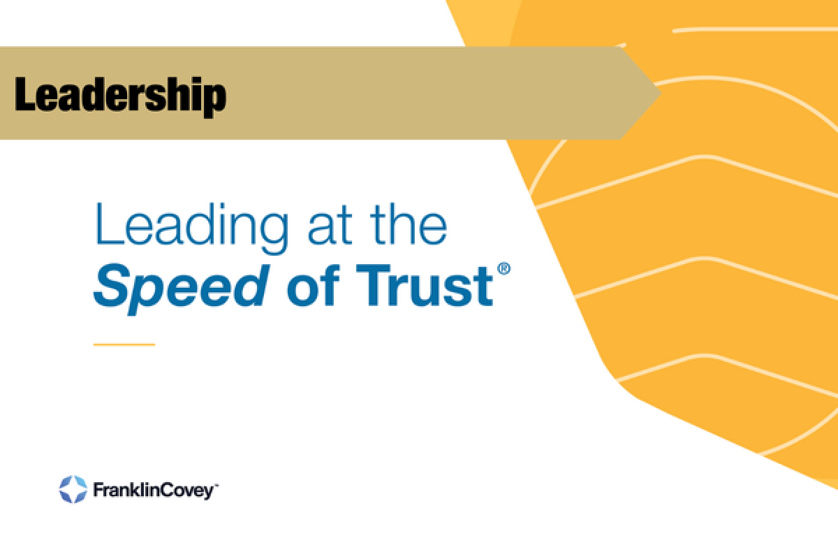 speed of trust title with leadership banner
