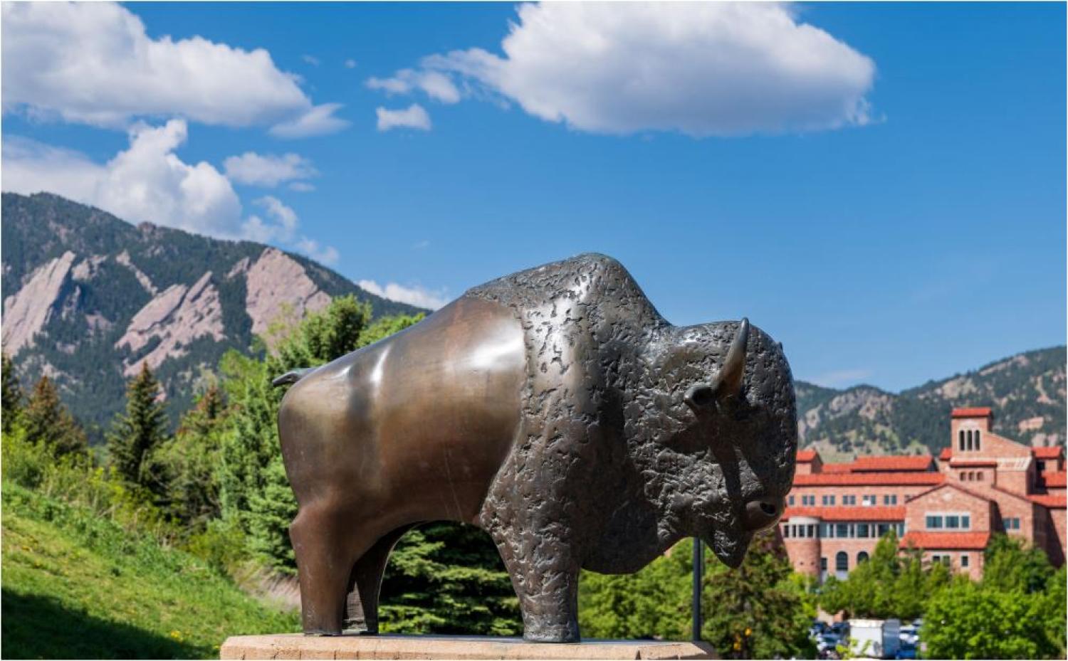 CU Events Buffalo statue