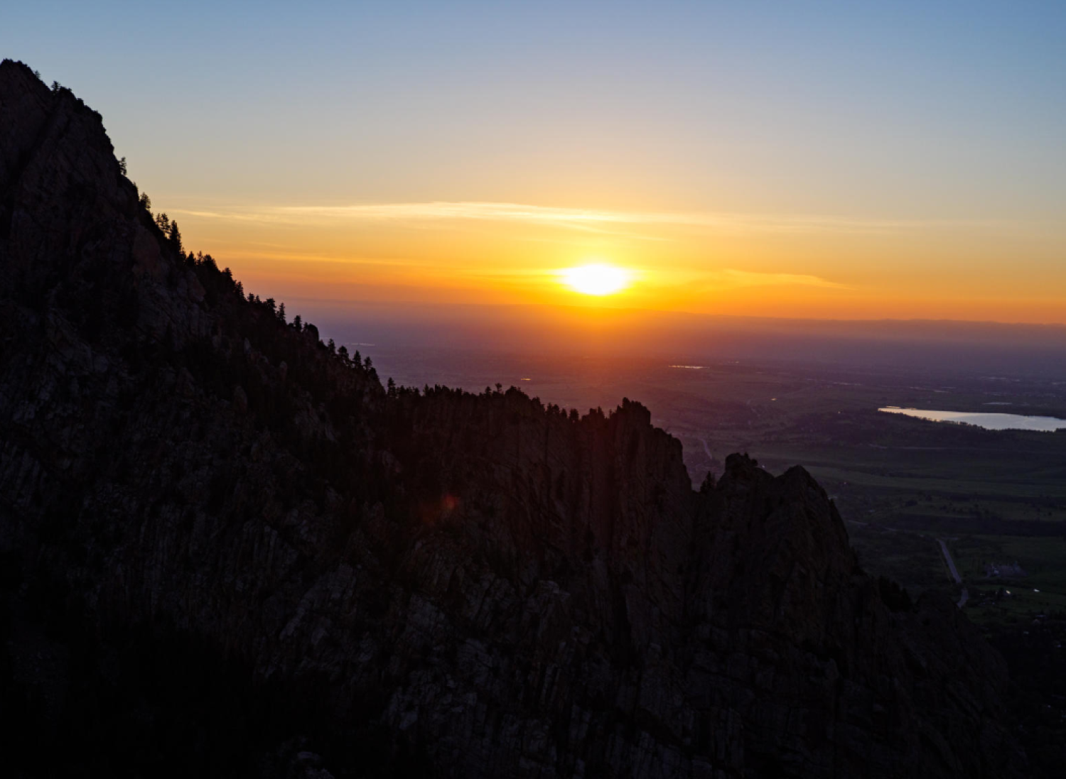 Sunrise view from the flatirons