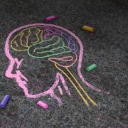 Chalk Drawing of Brain