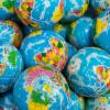 Globes piled up