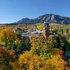 view of campus during fall