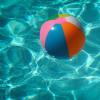 Beach ball in pool