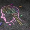 Chalk Drawing of Brain