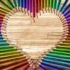 colored pencils make a heart shape