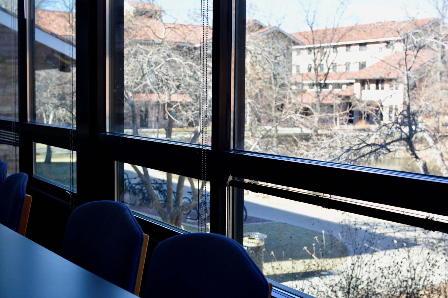 Photo of view out of an Honors RAP classroom window