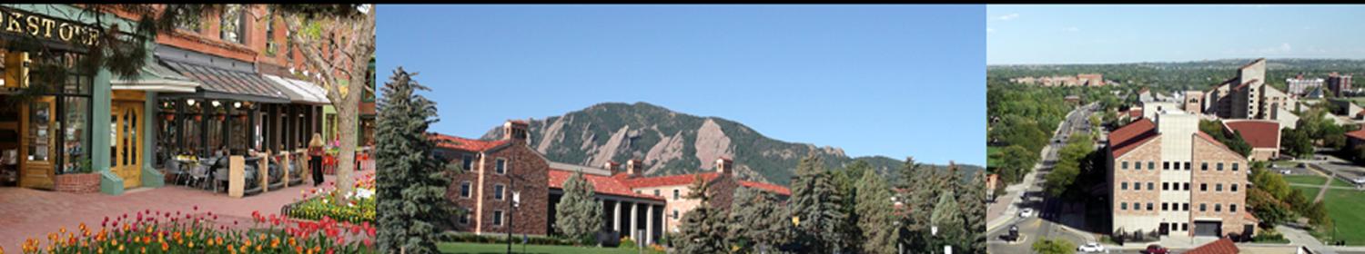Downtown Boulder, CU Campus, and the Benson Earth Sciences Building