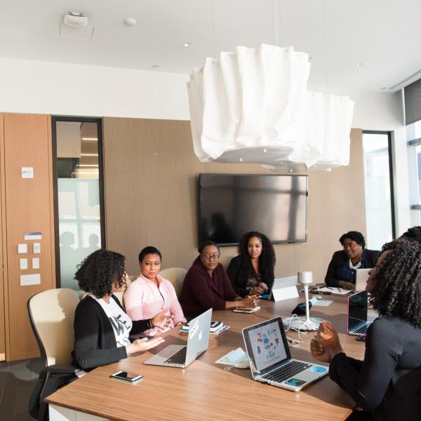 women in meeting