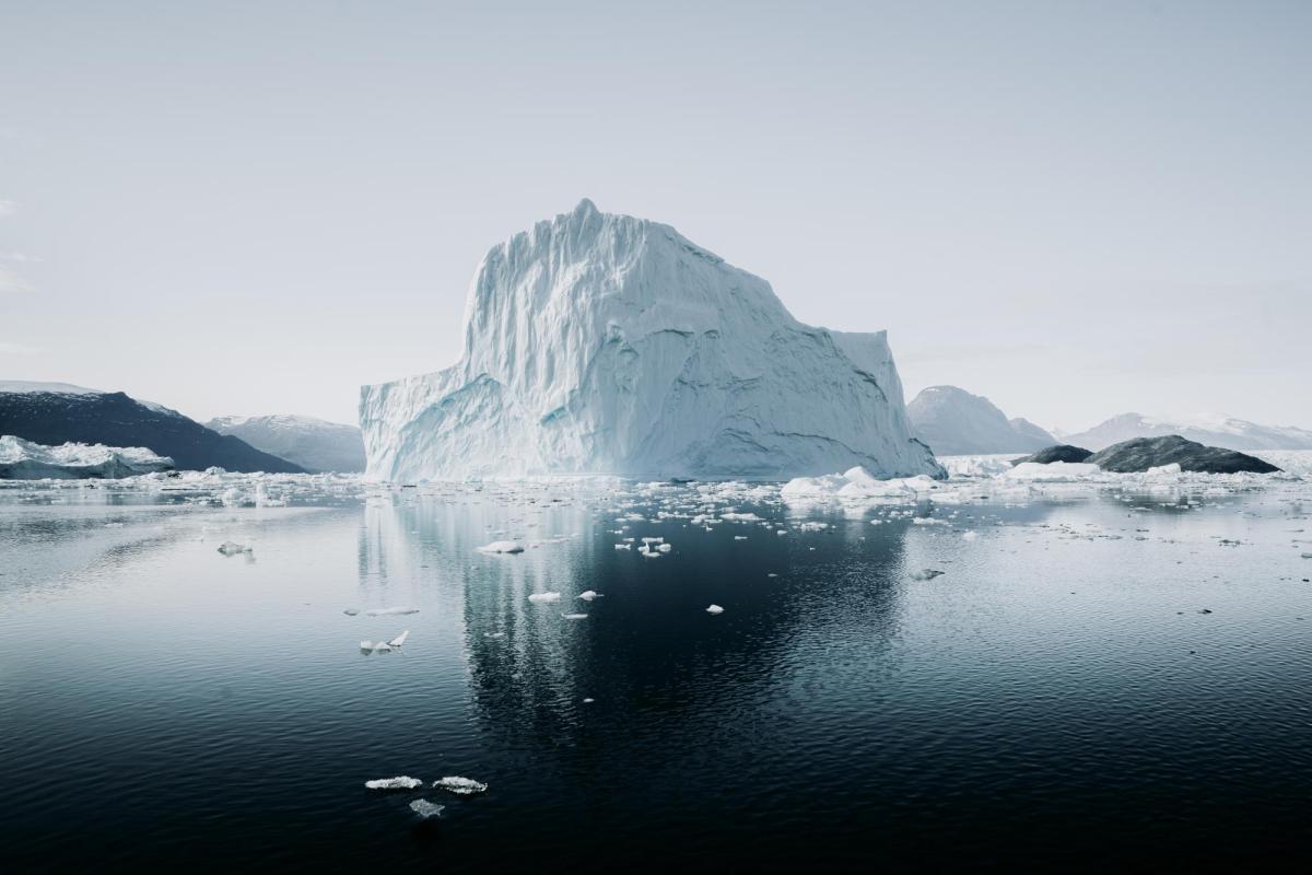 glacier near water