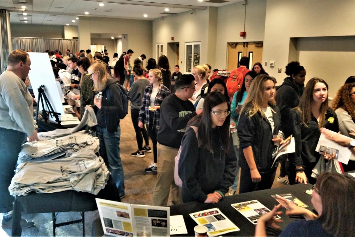 crowd of students an IAFS student open house