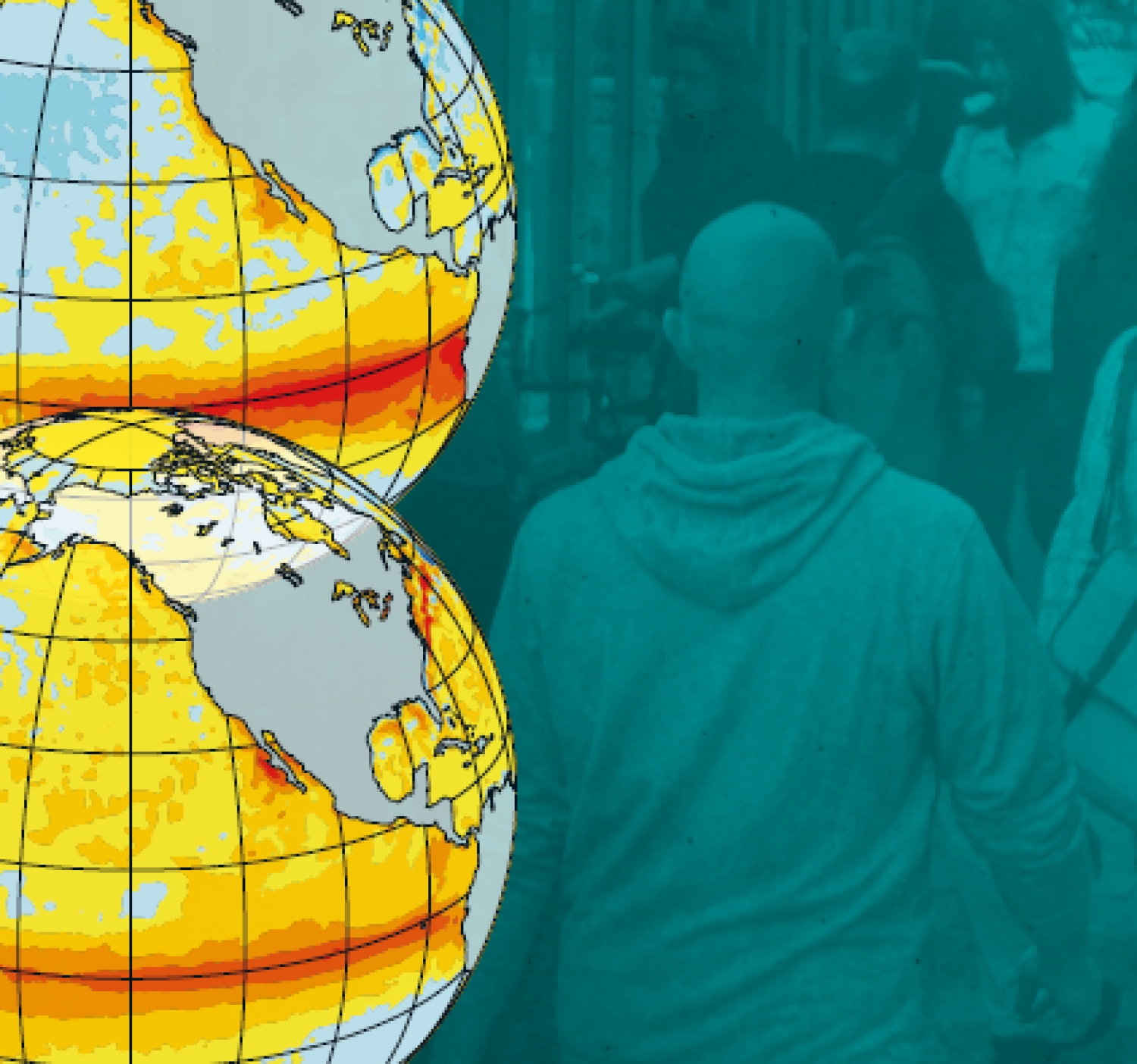 climate change globe graphic