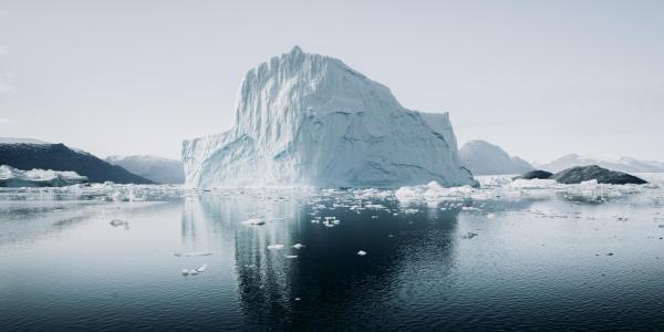 glacier near water