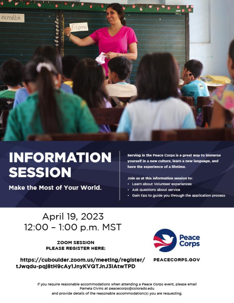 Peace Corps Information Session Flyer
