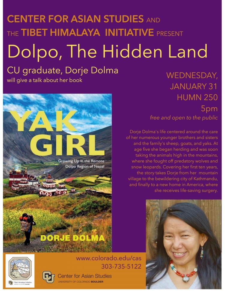 flyer about yak girl book