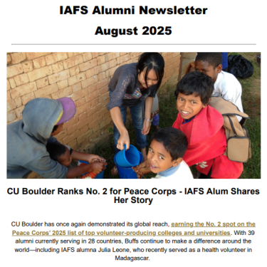 Preview of August 2025 IAFS Alumni Newsletter