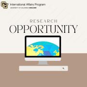 graphic with computer and words Research Opportunity