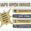 graphic with iafs open house info on page