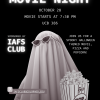 IAFS Club Halloween Movie Night Information Poster