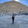 Lillian next to pyramid