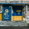 Ukraine blue and yellow street art