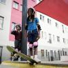 girl skateboarding